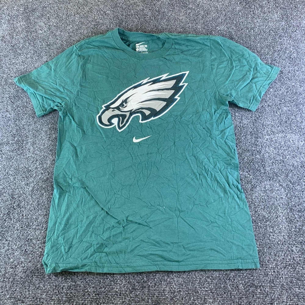 Philadelphia Eagles T Shirt Mens Large Green Nike Swoosh Logo Athletic Cut